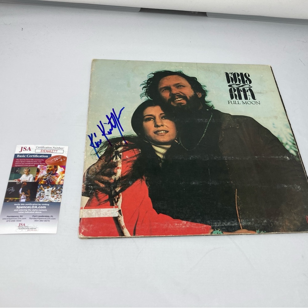 Kris Kristofferson signed Full Moon‎ Album JSA COA